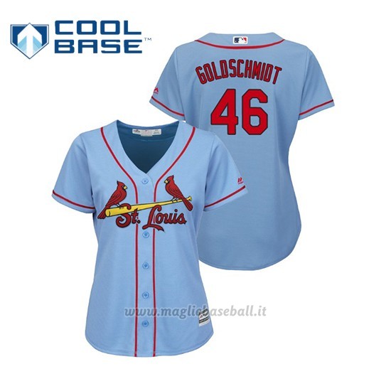 Maglia Baseball Donna St. Louis Cardinals Paul Goldschmidt 2019 Cool Base Majestic Alternato Horizon Blue